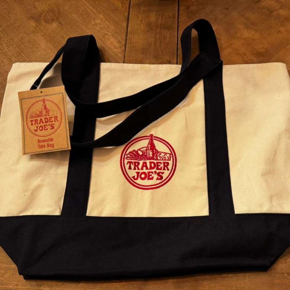 Trader Joe's Reusable Tote Bag - Canvas Blue